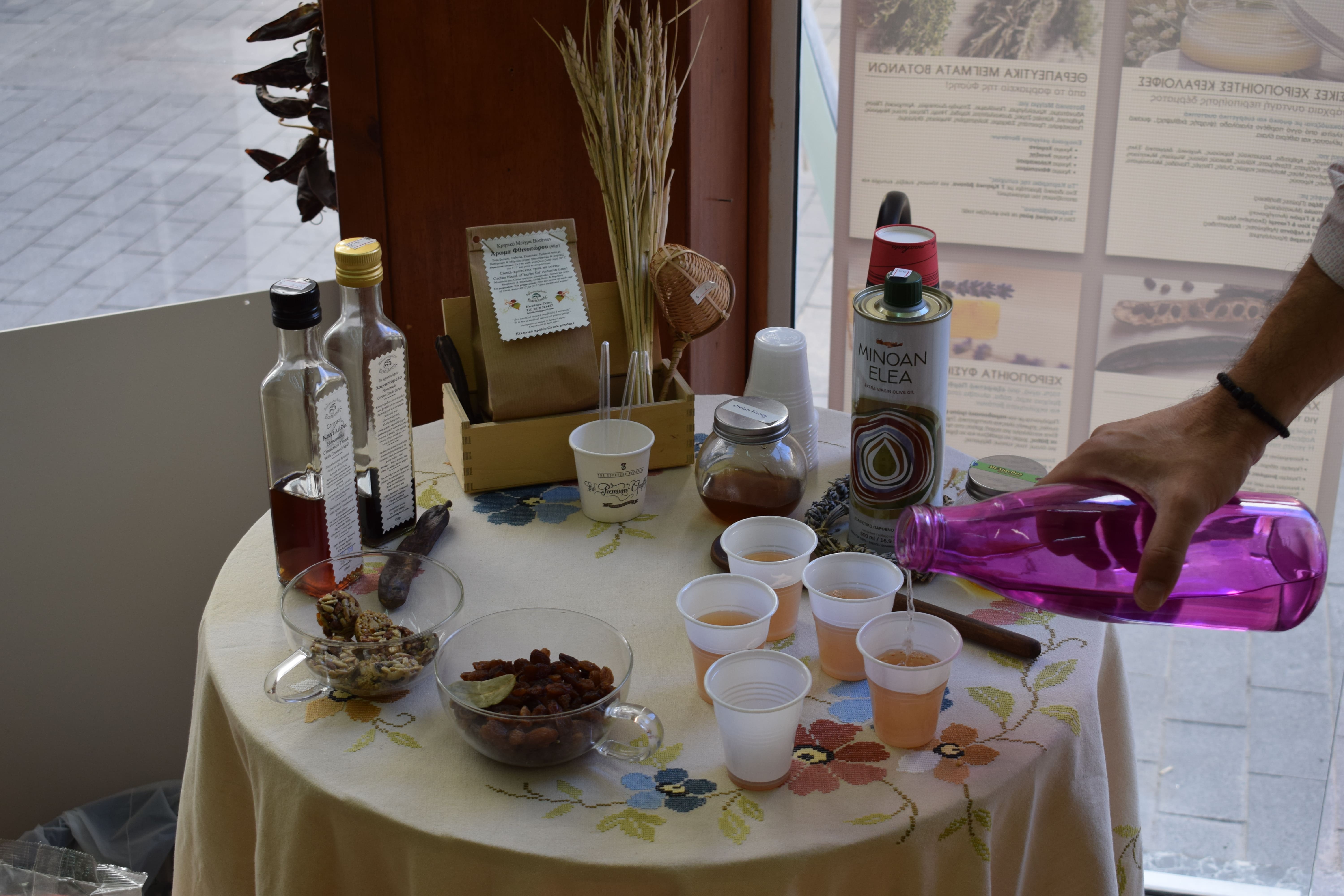 Foodies Feast of Heraklion Family Food Tour Crete Kidslovegreece culture bougatsa pies loukoumades oil cheese herbs Gastronomy