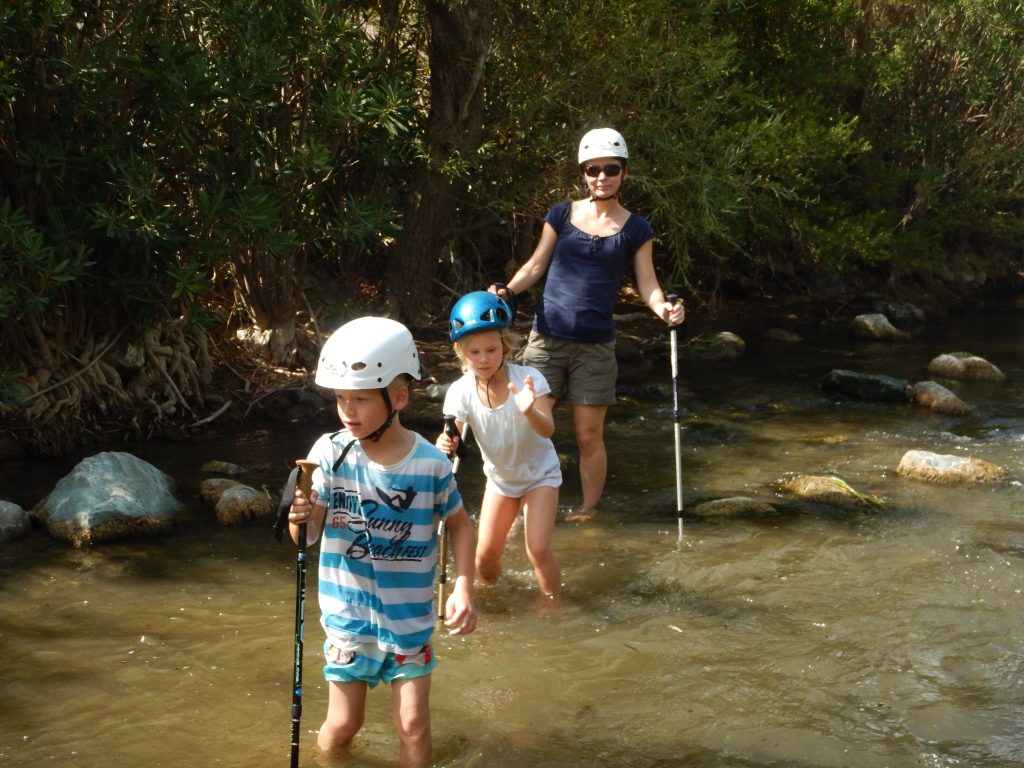 Crete kids love greece river trekking outdoor family adventure Rethymno activities
