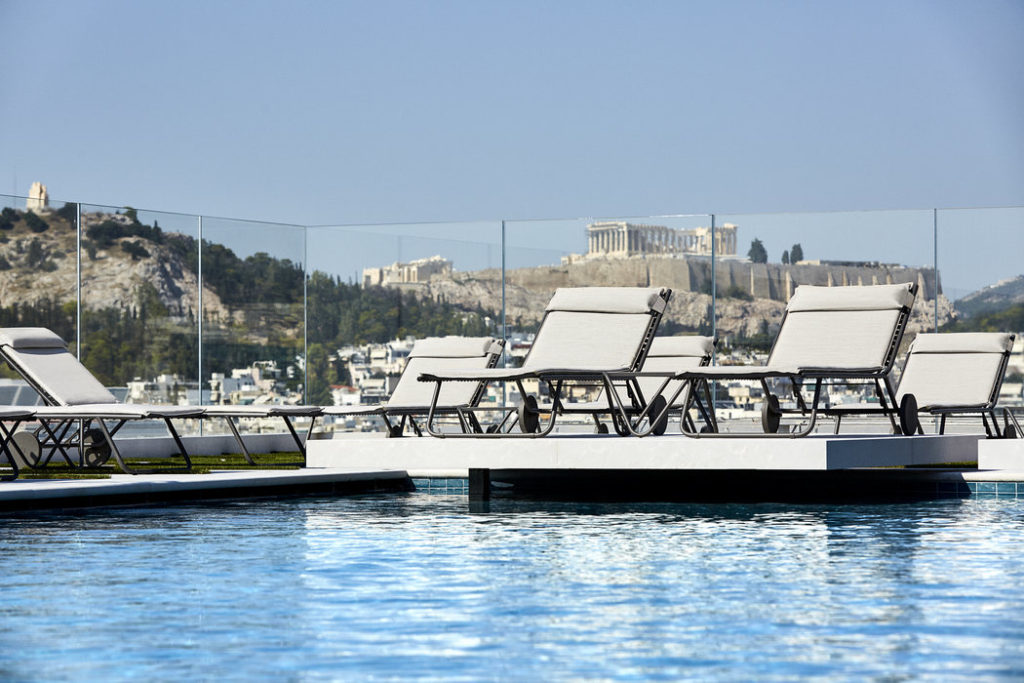 Roof Top Pool in the Grand Hyatt Athens Greece