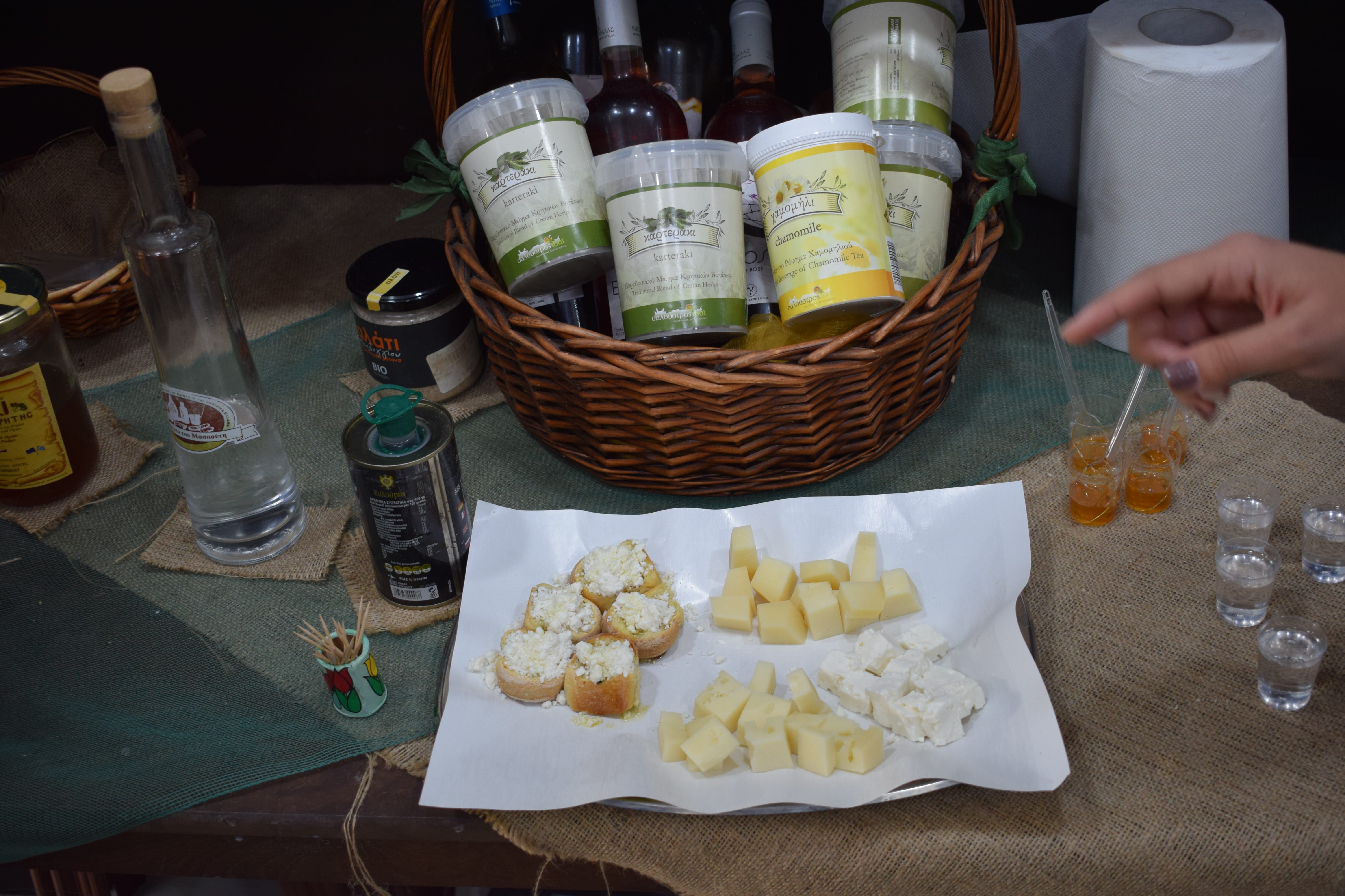 Foodies Feast of Heraklion Family Food Tour Crete Gastronomy culture bougatsa pies loukoumades oil cheese herbs kidslovegreece