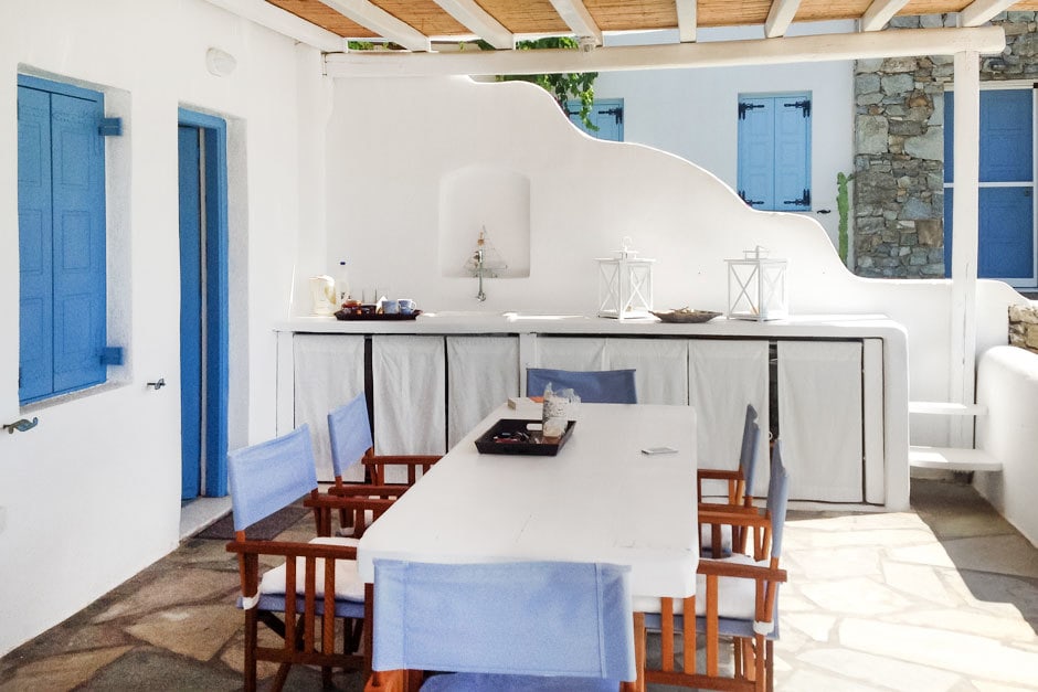 kids love greece accommodation for families cyclades cosy family vacation maisonette in Kalafatis Mykonos island