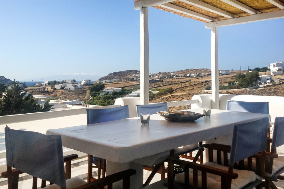 cosy family vacation maisonette in Kalafatis Mykonos island cyclades kids love greece accommodation for families