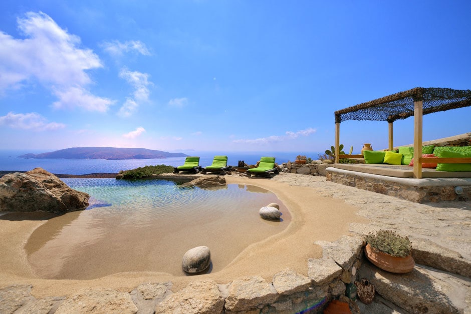 the Drakothea family residence in Myconos island luxury villa cyclades kids love greece accommodation for families