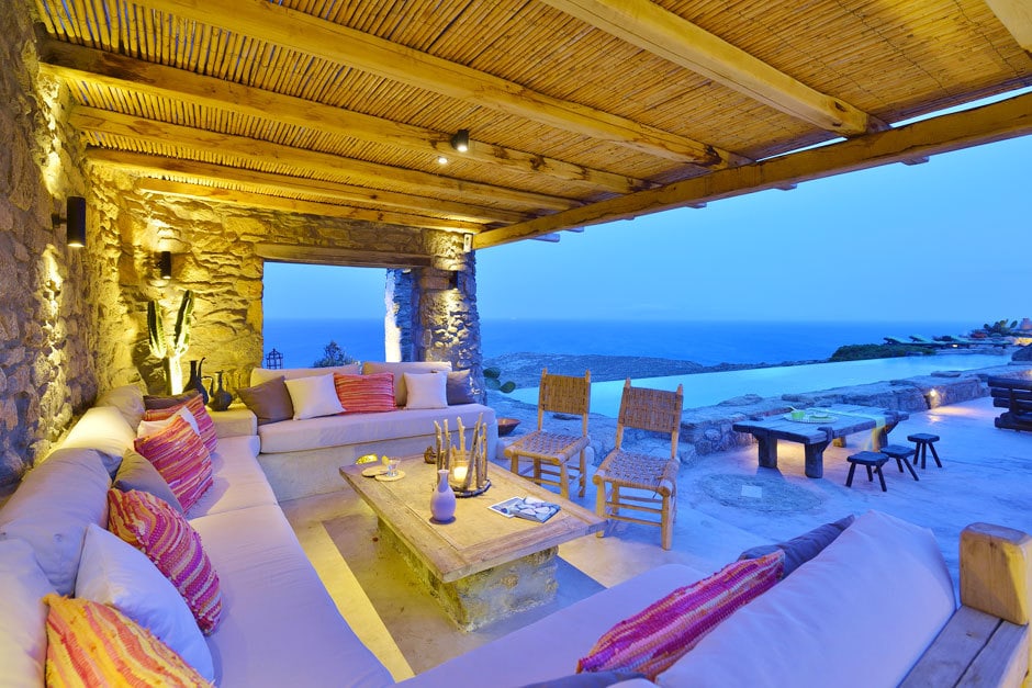 the Drakothea family residence in Myconos island luxury villa cyclades kids love greece accommodation for families
