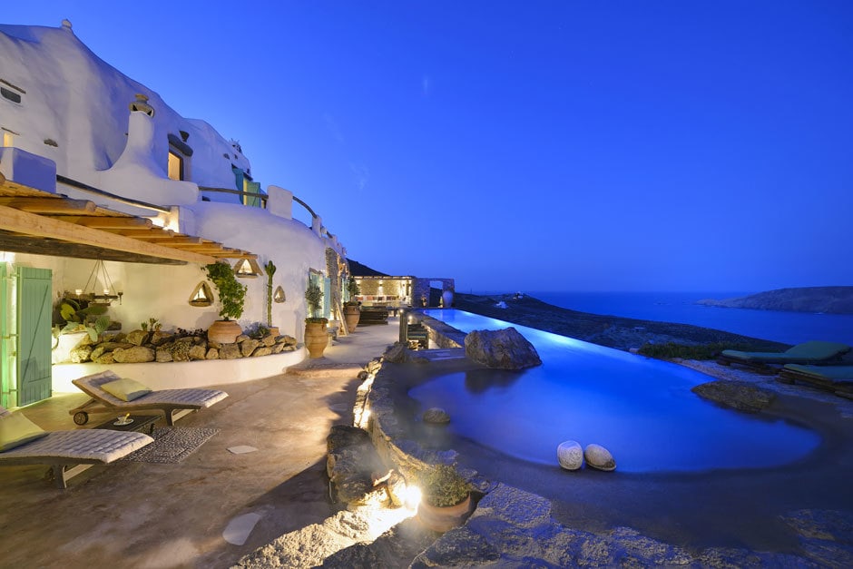 accommodation for families kids love greece the Drakothea family residence in Myconos island luxury villa cyclades