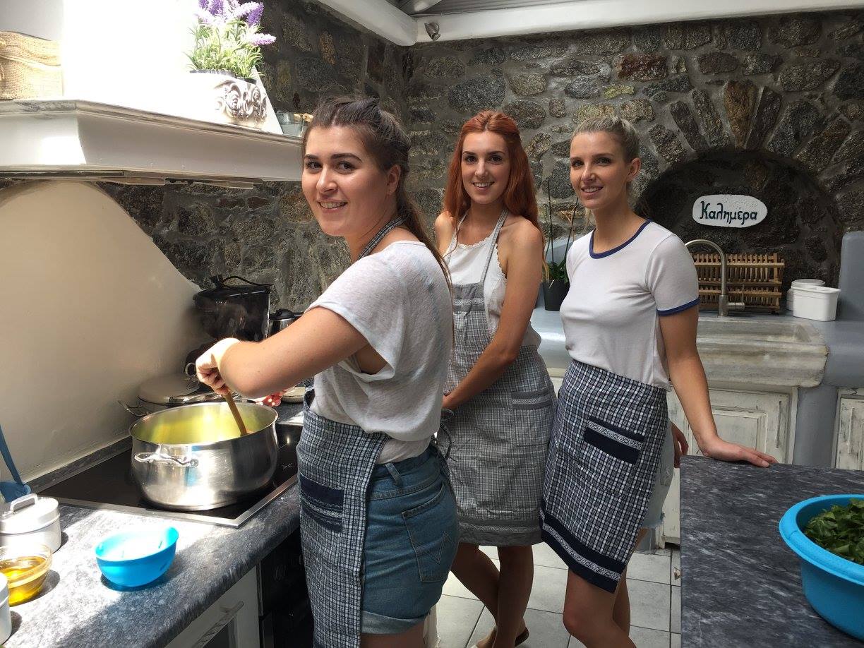 gastronomy workshops family cooking class in Mykonos Cyclades kids love greece traditional greek dishes activities for families