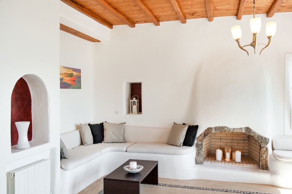 kids love greece elegant family vacation villa in mykonos island the Agios Sostis residence Cyclades accommodation for families