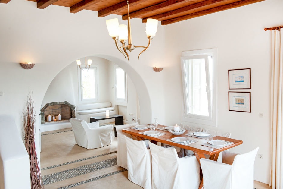 the Agios Sostis residence Cyclades kids love greece accommodation for families elegant family vacation villa in mykonos island