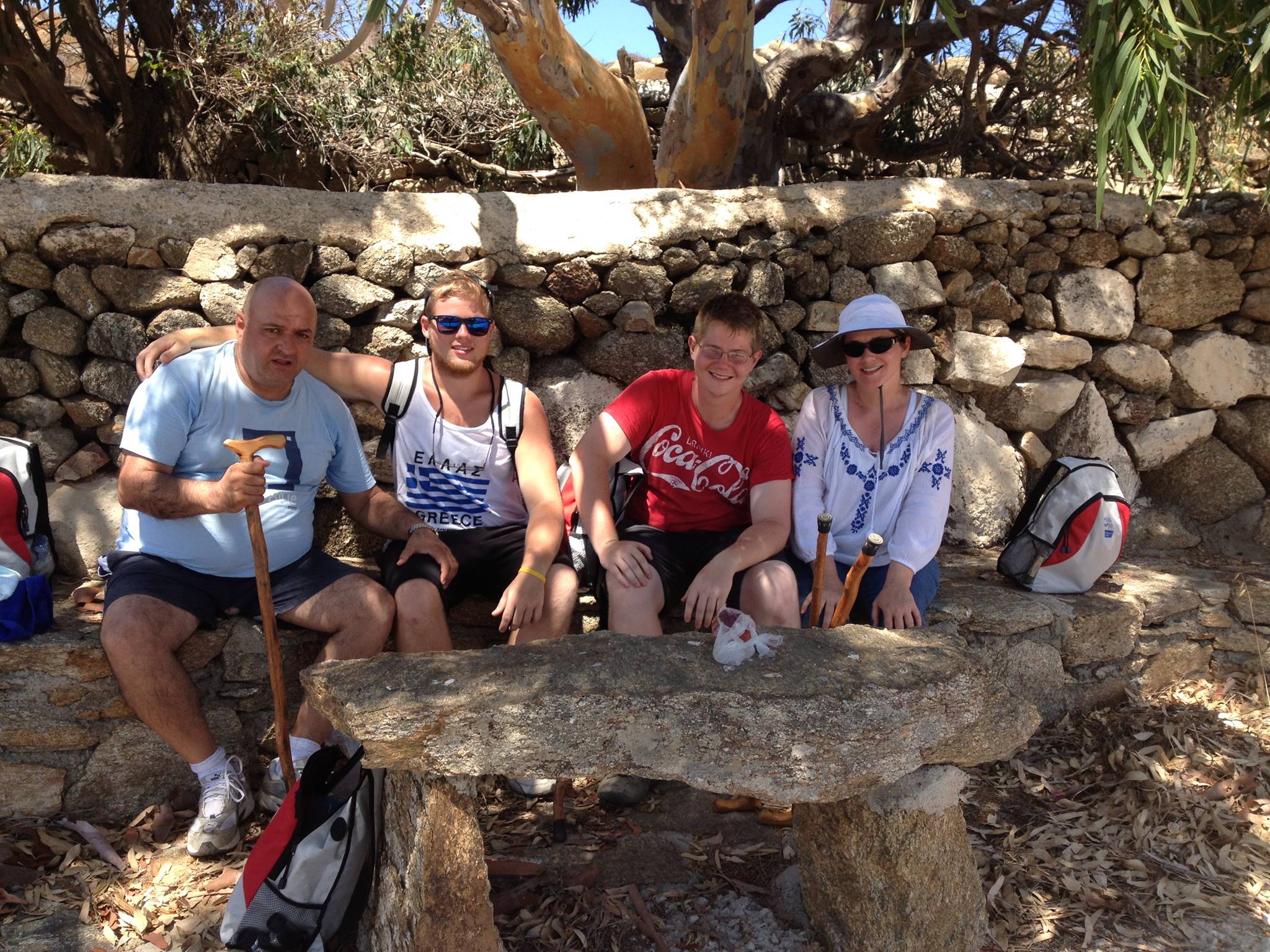 guided family hiking adventure in Mykonos island kids love greece activities for families Cyclades