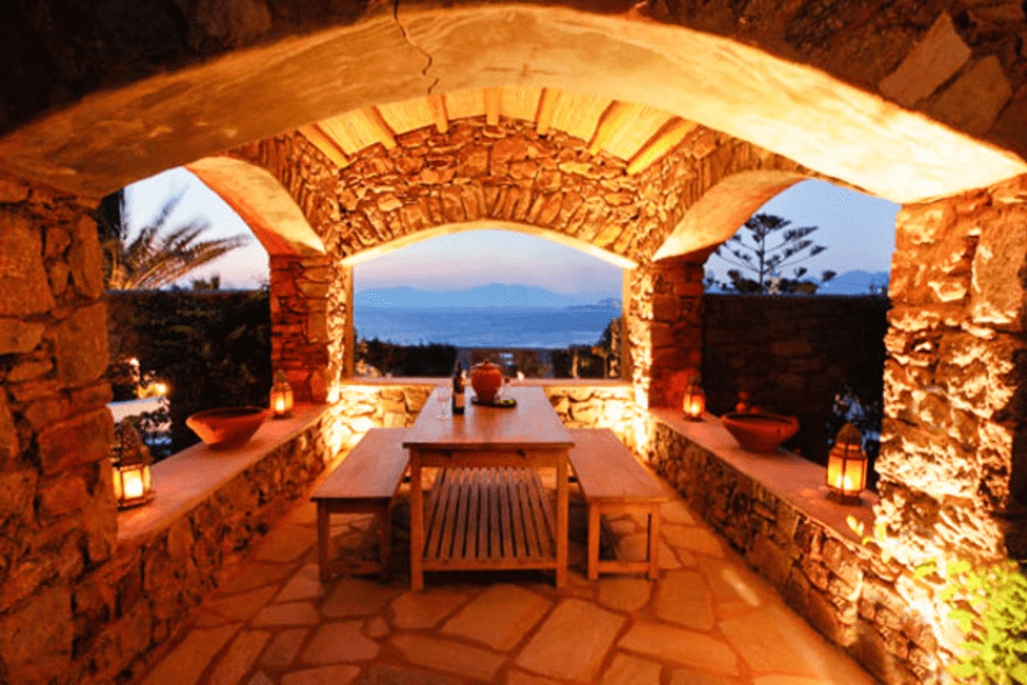 kids love greece large luxury family vacation villa in Mykonos island the megali ammos villa accommodation for families cyclades