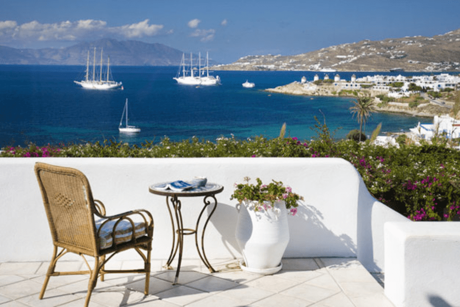 large luxury family vacation villa in Mykonos island the megali ammos villa cyclades kids love greece accommodation for families