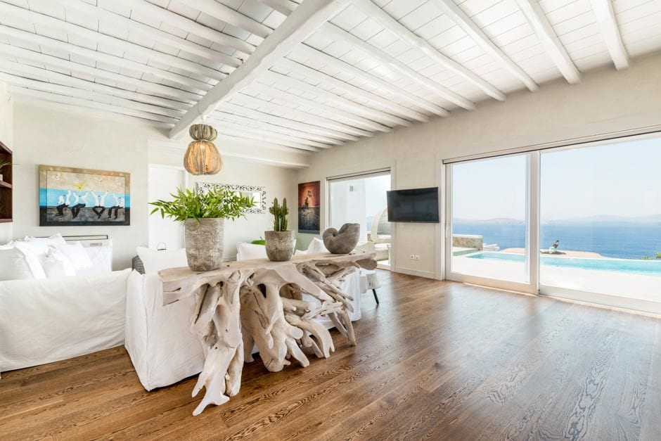 kids love greece luxury bohemian family villa in Mykonos island the Ioannou residence Agios Ioannis beach Cyclades accommodation for families