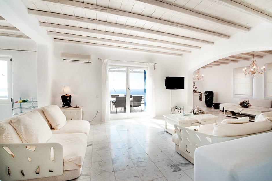 the villa Delos residence luxury spacious family summer house in Mykonos island kids love greece accommodation Cyclades