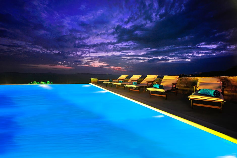 accommodation Cyclades luxury spacious family summer house in Mykonos island the villa Delos residence kids love greece