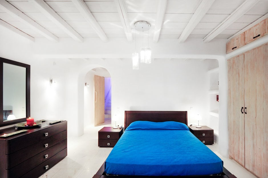 luxury spacious family summer house in Mykonos island the villa Delos residence Cyclades kids love greece accommodation