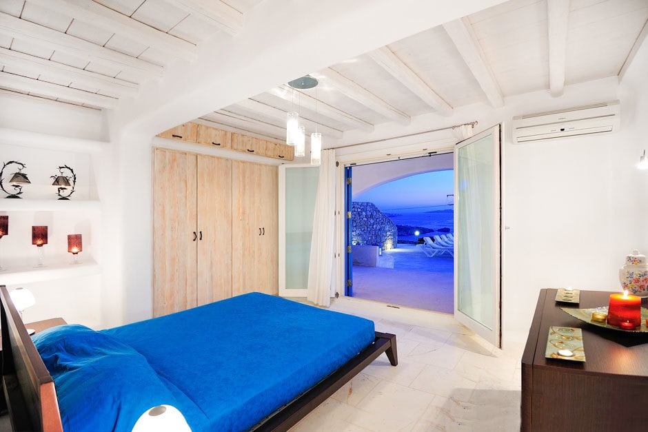 modern family summer house in Mykonos island Cyclades kids love greece accommodation Delos view one Agios Stefanos traditional village