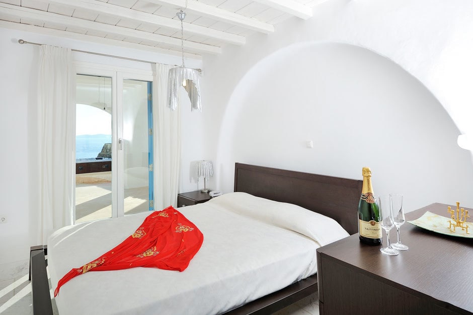 modern family summer house in Mykonos island Cyclades kids love greece accommodation Delos view one Agios Stefanos traditional village