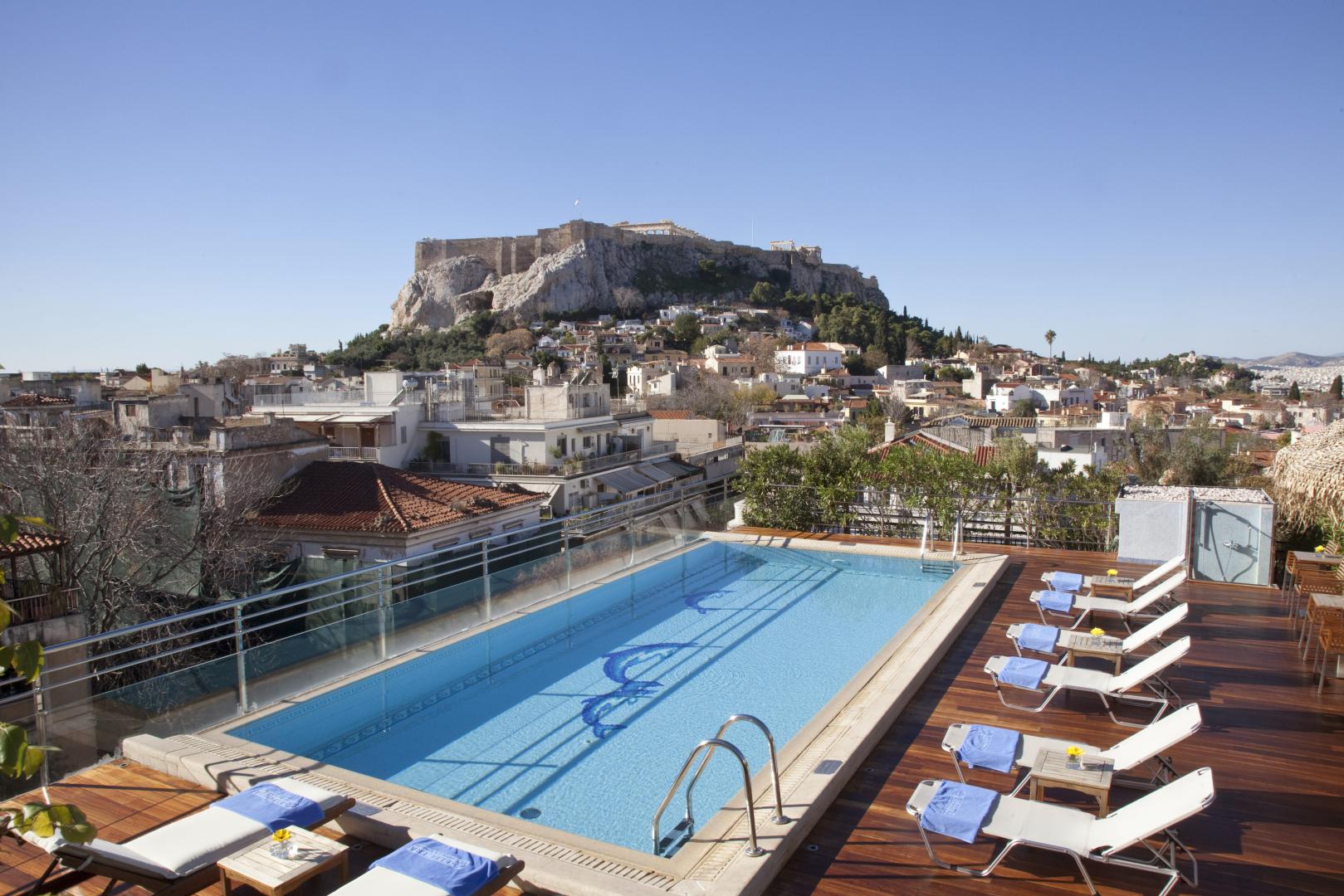 Electra Palace Athens hotel kidslovegreece centrally located Plaka Greece families luxury accommodation kids outdoor pool
