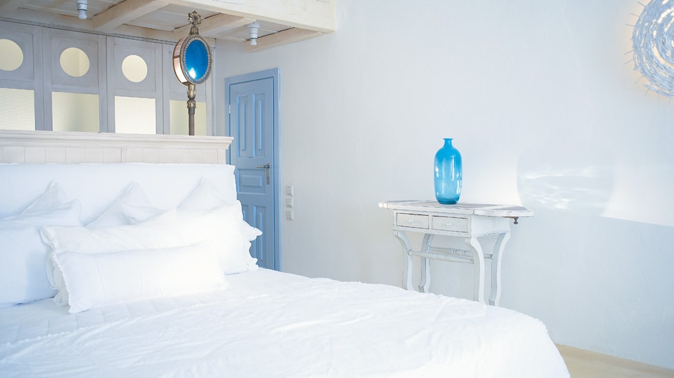 The Mykonos Blu Grecotel Exclusive Resort Hotel best accommodation luxury high standards Cyclades Psarou Greece families kidslovegreece private beach greek islands