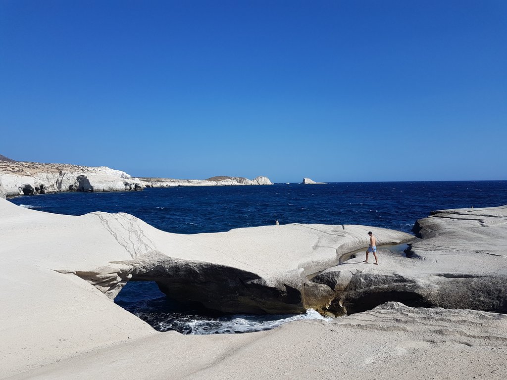 Sarakiniko beach in Milos island